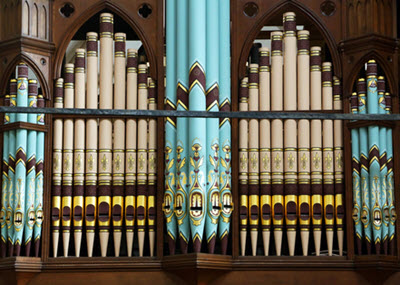 het Thomas Hill orgel, foto Stichting Pieterskerk Leiden.