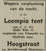 Advertentie uit de Nieuwe Leidsche Courant van 10 mei 1963.
