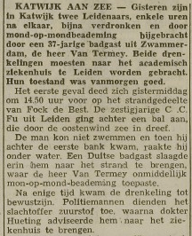 Artikel uit de Nieuwe Leidsche Courant van 17 augustus 1964.